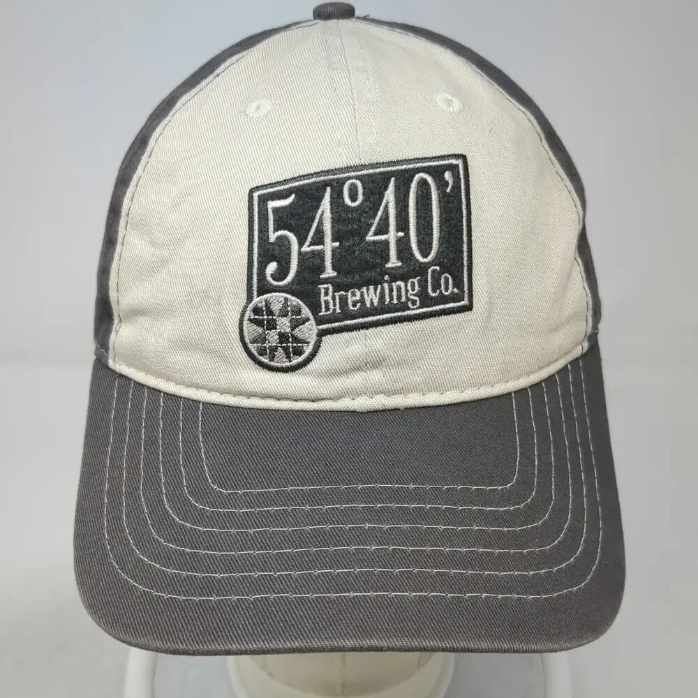 Brewery Branding Co Snapback Hat Gray One Size Two Tone Washougal WA Craft Beer